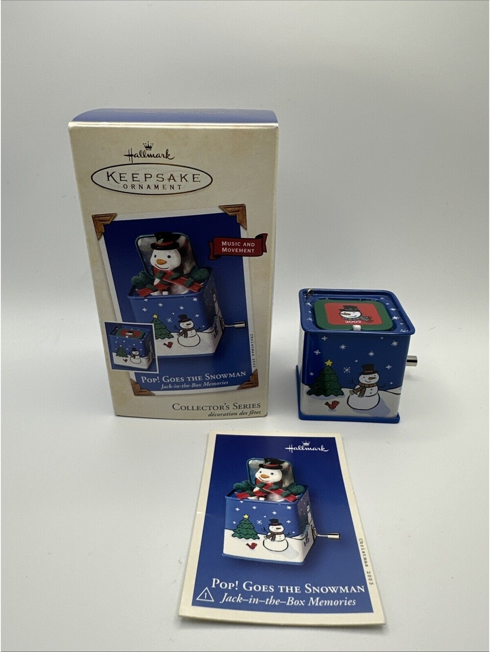 Hallmark Keepsake Ornament 2003 Pop Goes The Snowman Jack In The Box
